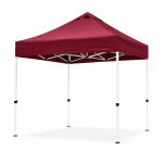 Beyaz fonda bordo üst şapkalı 3x3 beyaz gazebo iskelet takımı