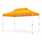 Beyaz fonda sarı üst şapkalı 3x4,5 beyaz gazebo iskelet takımı
