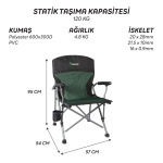 Huxley Katlanır Sandalye-YEŞİL - Görsel 3