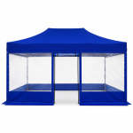 Panorama Şeffaf 3x4,5 Kış Bahçesi mavi PVC çadır