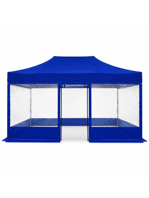 Panorama Şeffaf 3x4,5 Kış Bahçesi mavi PVC çadır