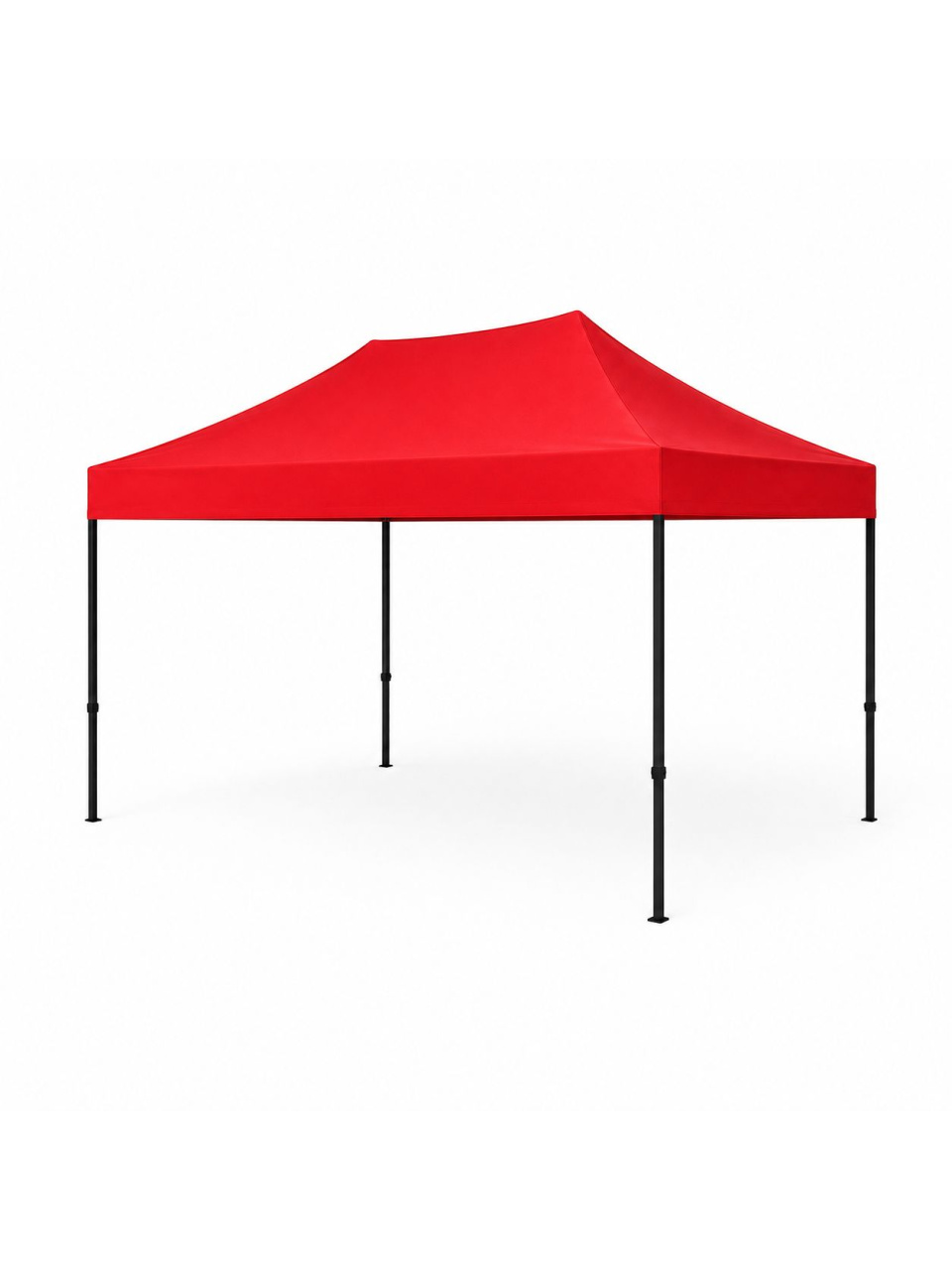 Beyaz fonda kırmızı tenteli 3x4,5 premium 40 lık siyah gazebo iskeleti