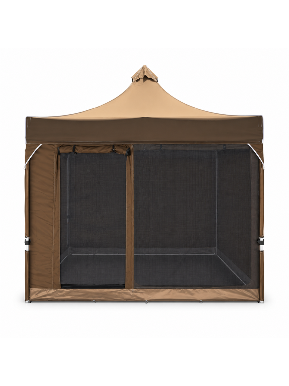 Fiber Plus Perdeli Gazebo Çadır Kahverengi renk