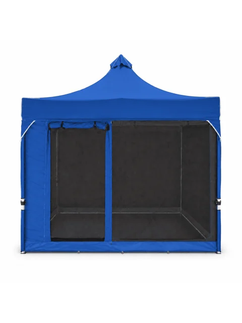 Fiber Plus Perdeli Gazebo Çadır Mavi renk