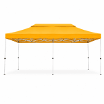 Beyaz fonda sarı üst tenteli 3x6 30 luk beyaz iskelet gazebo çadır