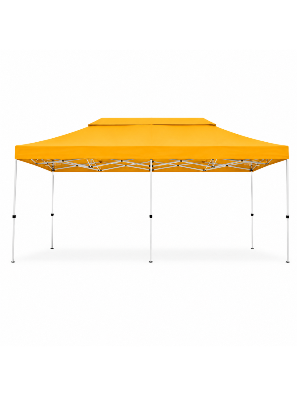 Beyaz fonda sarı üst tenteli 3x6 30 luk beyaz iskelet gazebo çadır