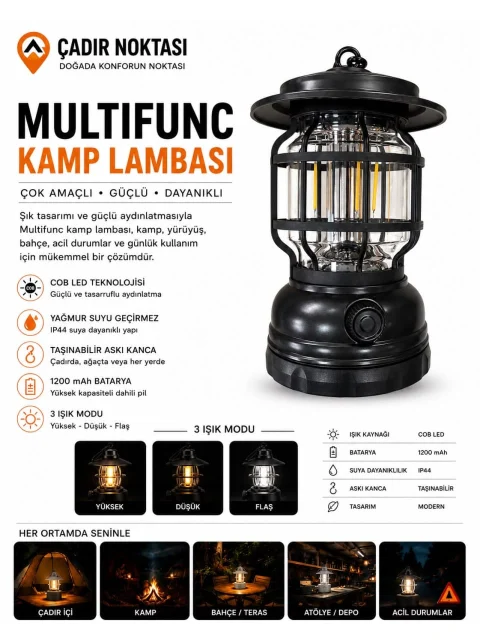 Multifunc Kamp Lambası ürün görseli