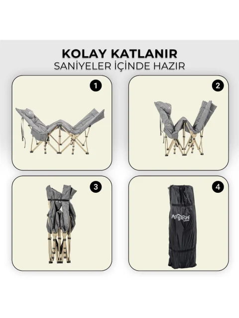 Haven Katlanır Kamp Yatağı – Taşıma Çantalı (185 × 70 cm) detay görseli 1