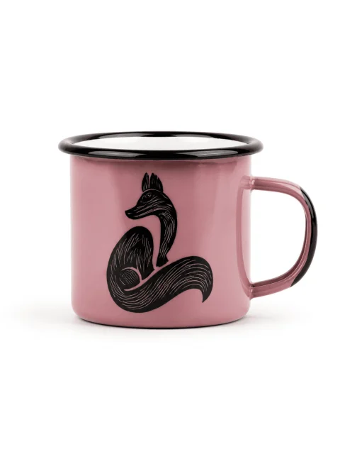 Campers Emaye Mug 350 ml – Lila beyaz fonda ana ürün görseli