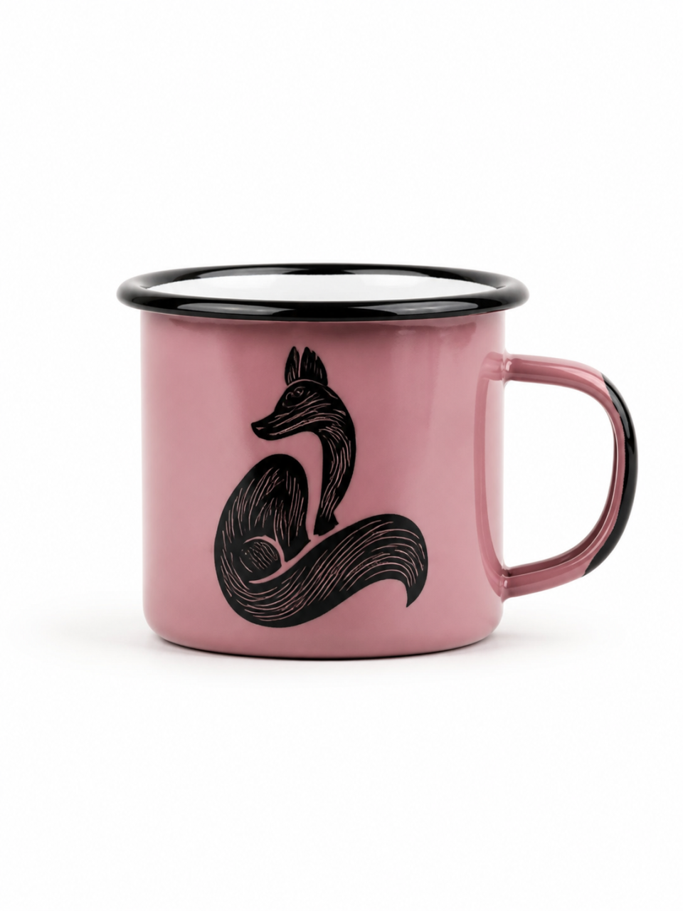 Campers Emaye Mug 350 ml – Lila beyaz fonda ana ürün görseli