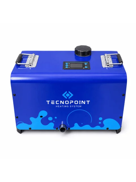 Tecnopoint dizel ısıtıcı, 8 kW lityum akülü mavi taşınabilir model