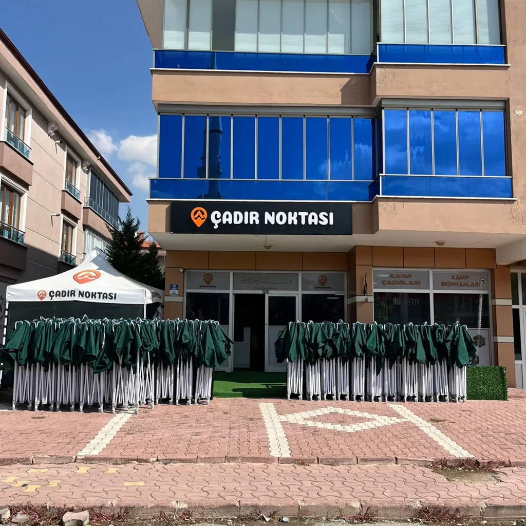 Çadır Noktası Konya kamp mağazası ön cephesi, Buhara Mah. Hat Cad. No 80/B Selçuklu