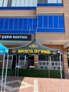 Antalya Off Road için üretilen baskılı gazebo çadır – Çadır Noktası