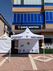 Hadsiz Enginar için üretilen baskılı gazebo çadır – Çadır Noktası