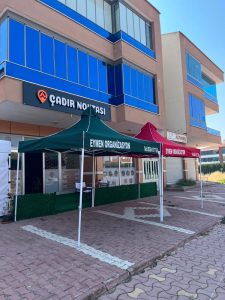 Eymen Organizasyon için üretilen baskılı gazebo çadır – Çadır Noktası