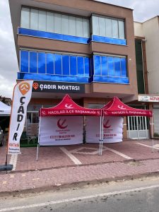 Yeniden Refah Partisi Hacılar ve Kayseri için üretilen baskılı gazebo çadır – Çadır Noktası