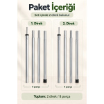 Tarp direği paket içeriği: 2 direk, toplam 8 parça