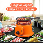 Portatif Tüplü Soba ile Barbekü ve Tava Pişirme